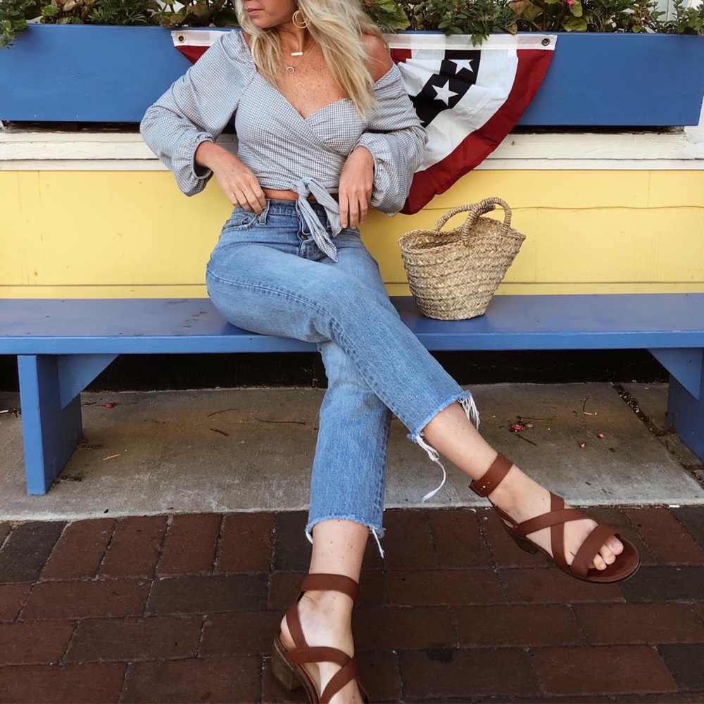 Forever 21 ankle wrap sandals